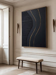 Textured Linear Luxury | Black Gold