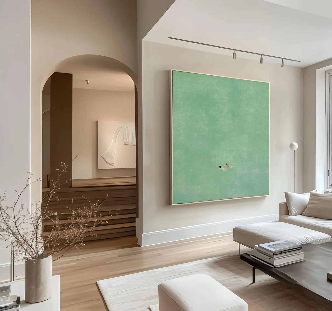 Figurative Swimming Scene Art | Airy Calm