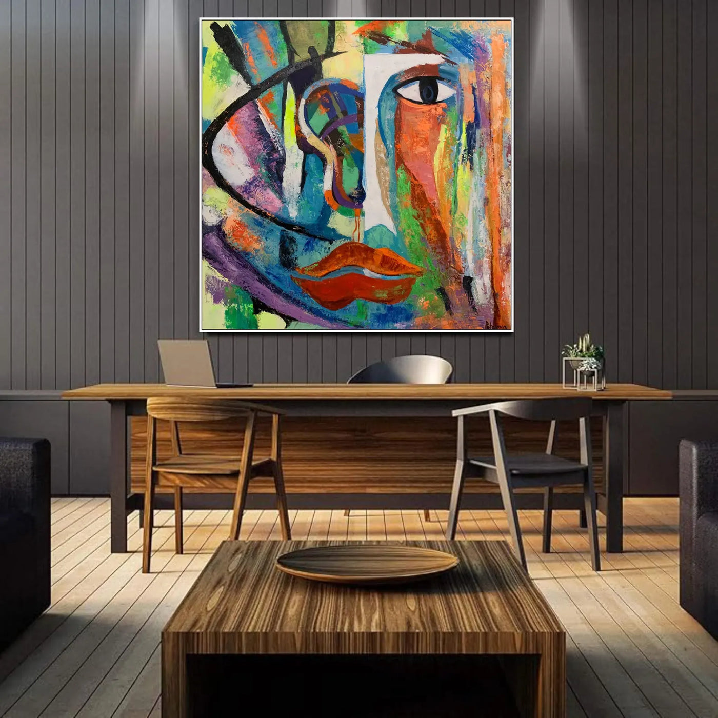 Textured Abstract Portrait | Vibrant Hues