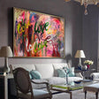 Textured Love Graffiti | Vibrant Hues