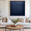 Textured Navy Minimalist Art | Understated Elegance