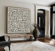 Textured Calligraphic Labyrinth | Dark Motif
