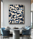 Textured Abstract Geometry | Navy Tones