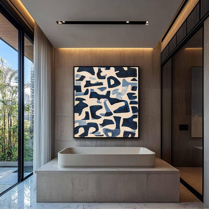 Textured Abstract Geometry | Navy Tones
