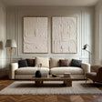 Abstract Relief Forms | Cream Duo