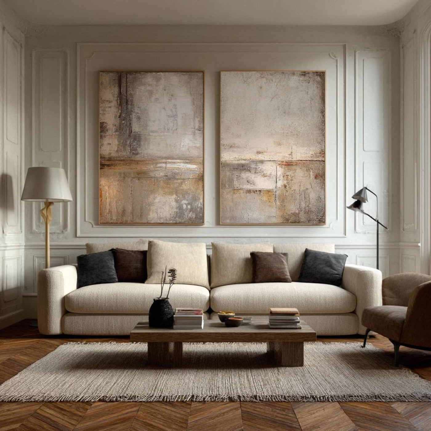 Weathered Earth Tones | Textured Pair