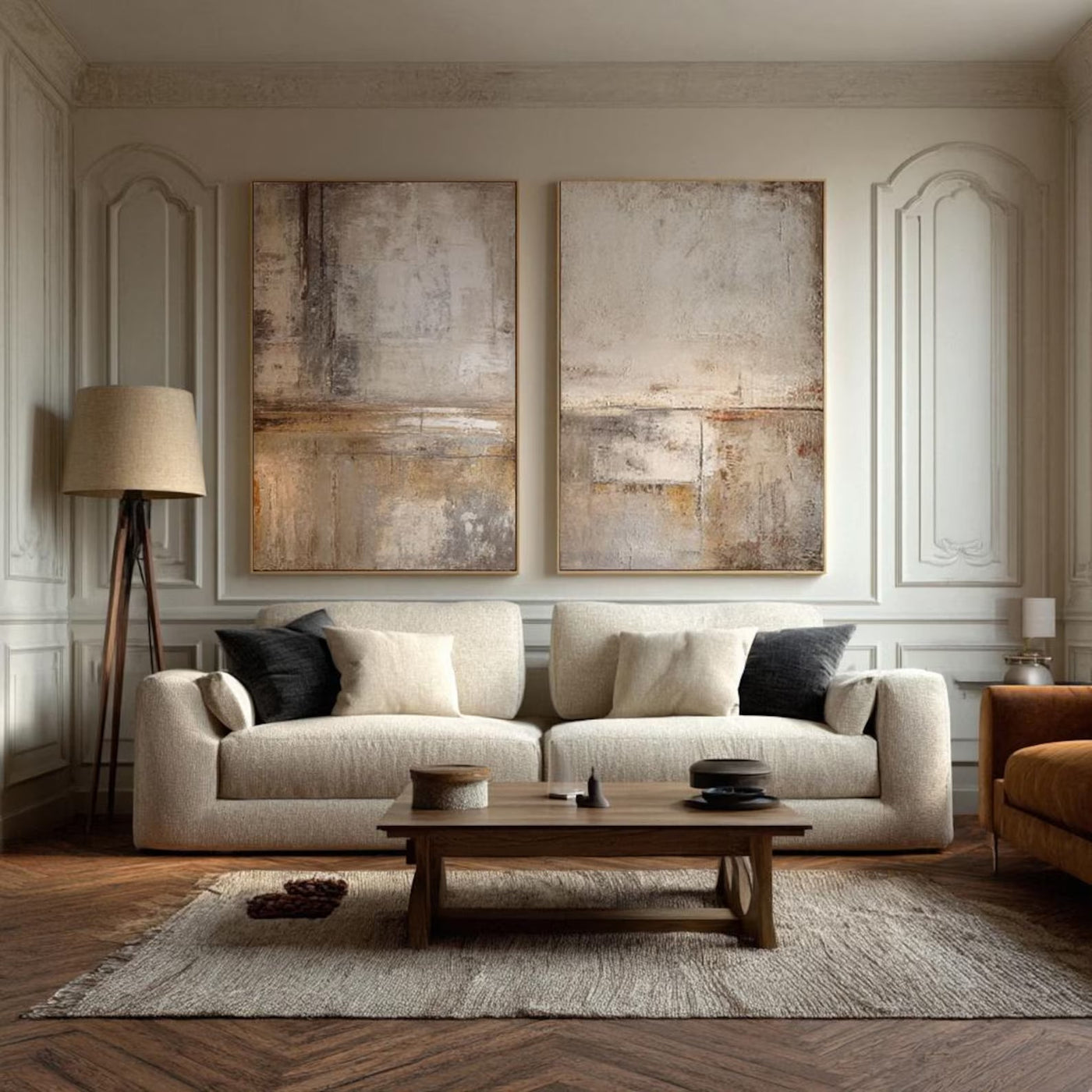 Weathered Earth Tones | Textured Pair