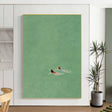 Figurative Swimming Scene Art | Serene Leisure Vibe