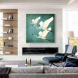 Textured Avian Elegance | Viridian Wings