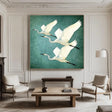 Textured Avian Elegance | Viridian Wings