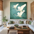 Textured Avian Elegance | Viridian Wings