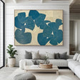 Textured Petal Serenity | Indigo Hues