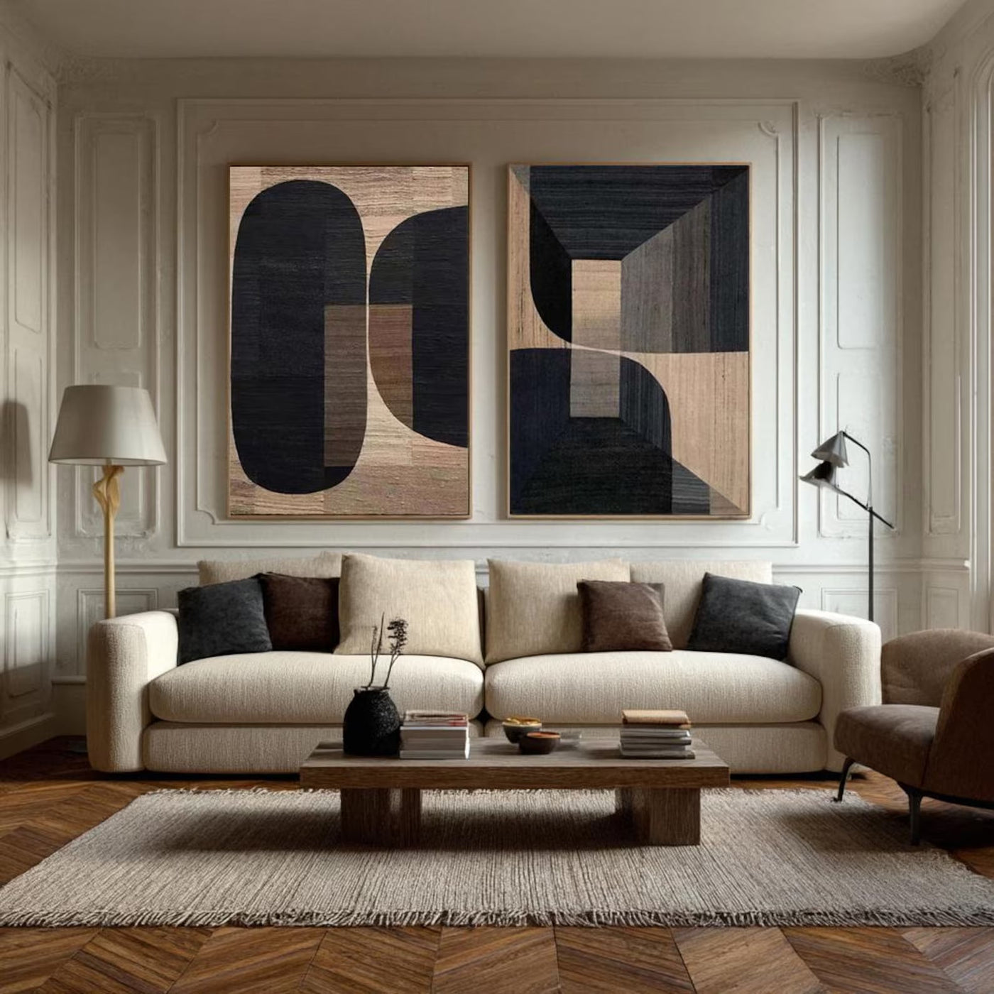 Bold Geometric Forms | Wood Texture
