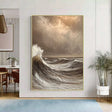 Textured Wave Majesty | Brown Surge