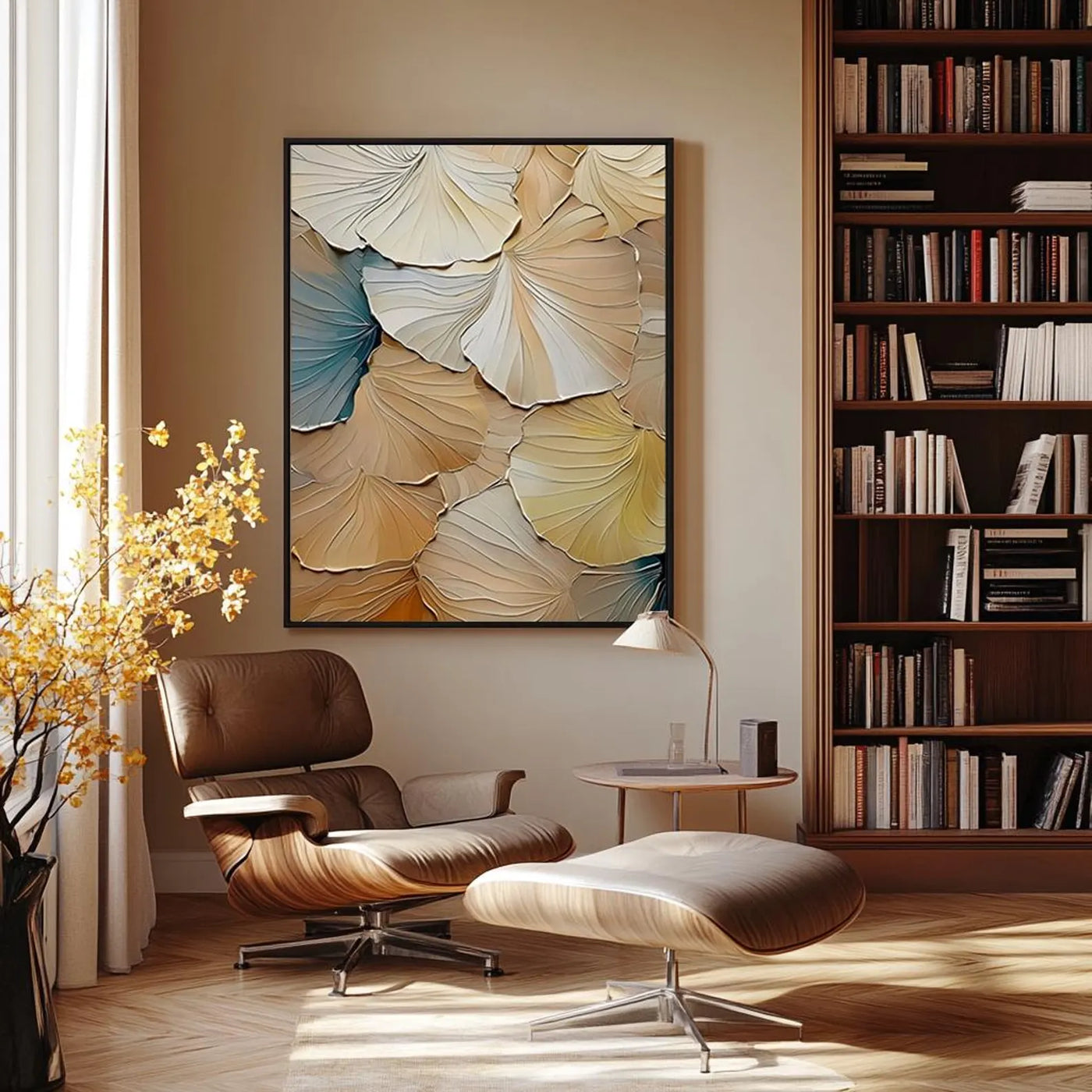 Textured Ginkgo Splendor | Warm Fronds