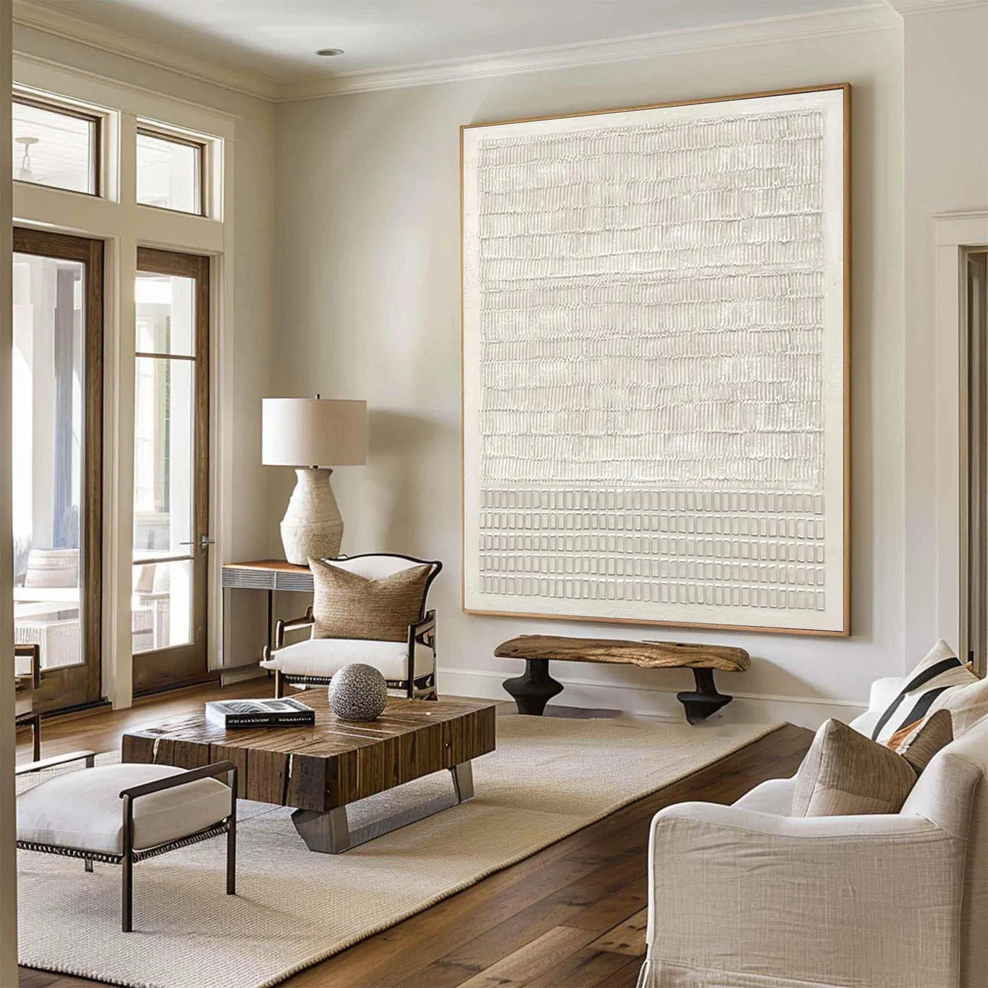 Textured Minimalist Grandeur | White Weave