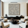 Textured Calligraphic Labyrinth | Dark Motif