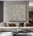 Textured Calligraphic Labyrinth | Dark Motif