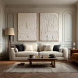 Abstract Relief Forms | Cream Duo