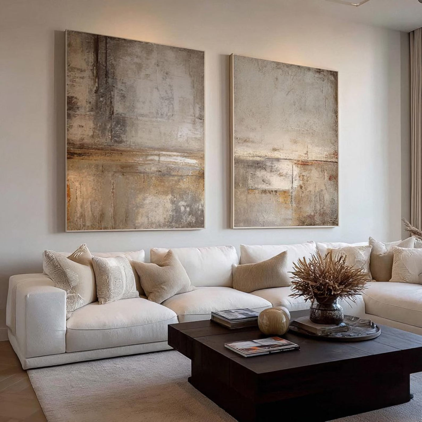 Weathered Earth Tones | Textured Pair