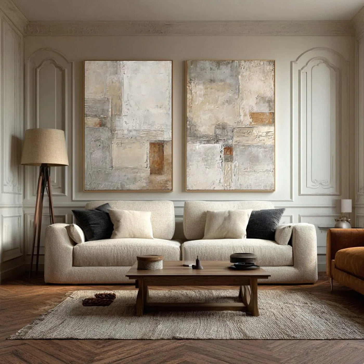 Layered Abstract Blocks | Neutral Pair