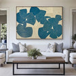 Textured Teal Shapes | Beige Backdrop