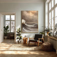 Textured Wave Majesty | Brown Surge