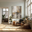 Textured Abstract Opulence | Gold Gray