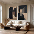 Bold Geometric Forms | Wood Texture