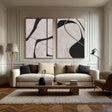 Minimalist Abstract Forms | Black White
