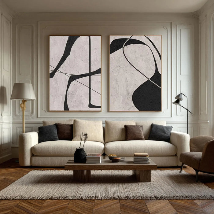 Minimalist Abstract Forms | Black White