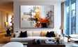 Textured Abstract Panels | Amber Hues