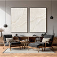 Textured Abstract Waves | White Duo