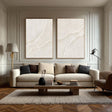 Textured Abstract Waves | White Duo