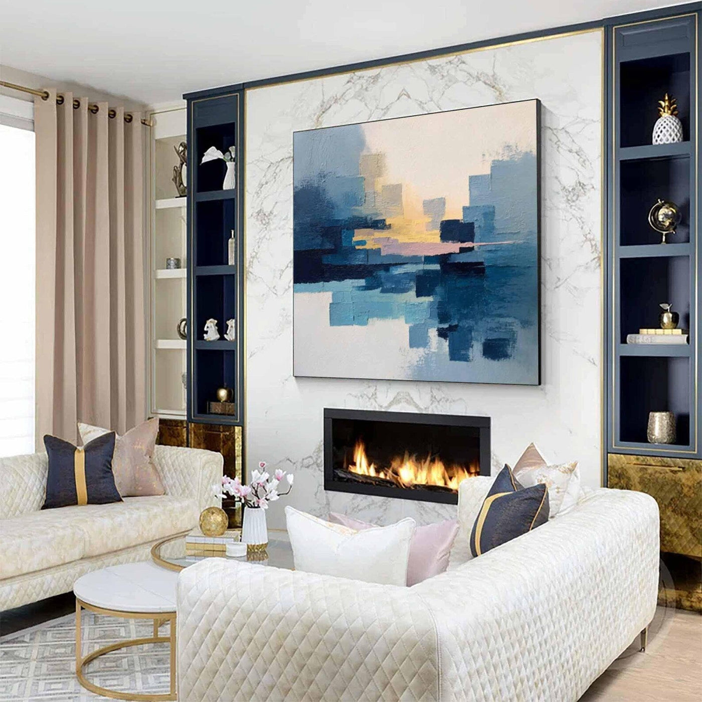 Abstract Blue Hue Art | Modern Sophistication
