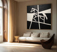Geometric Equine Monochrome | Artistic Boldness