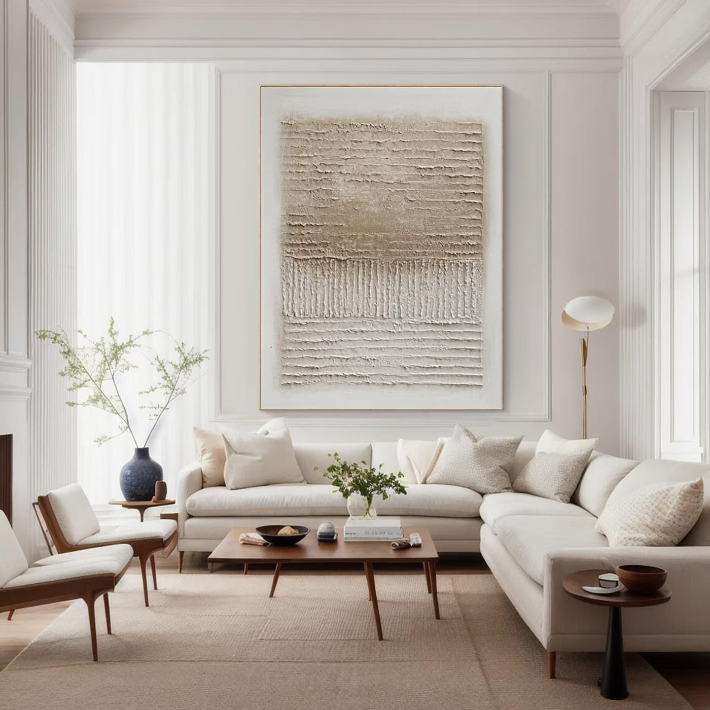 Textured Layered Serenity | Beige Rhythm