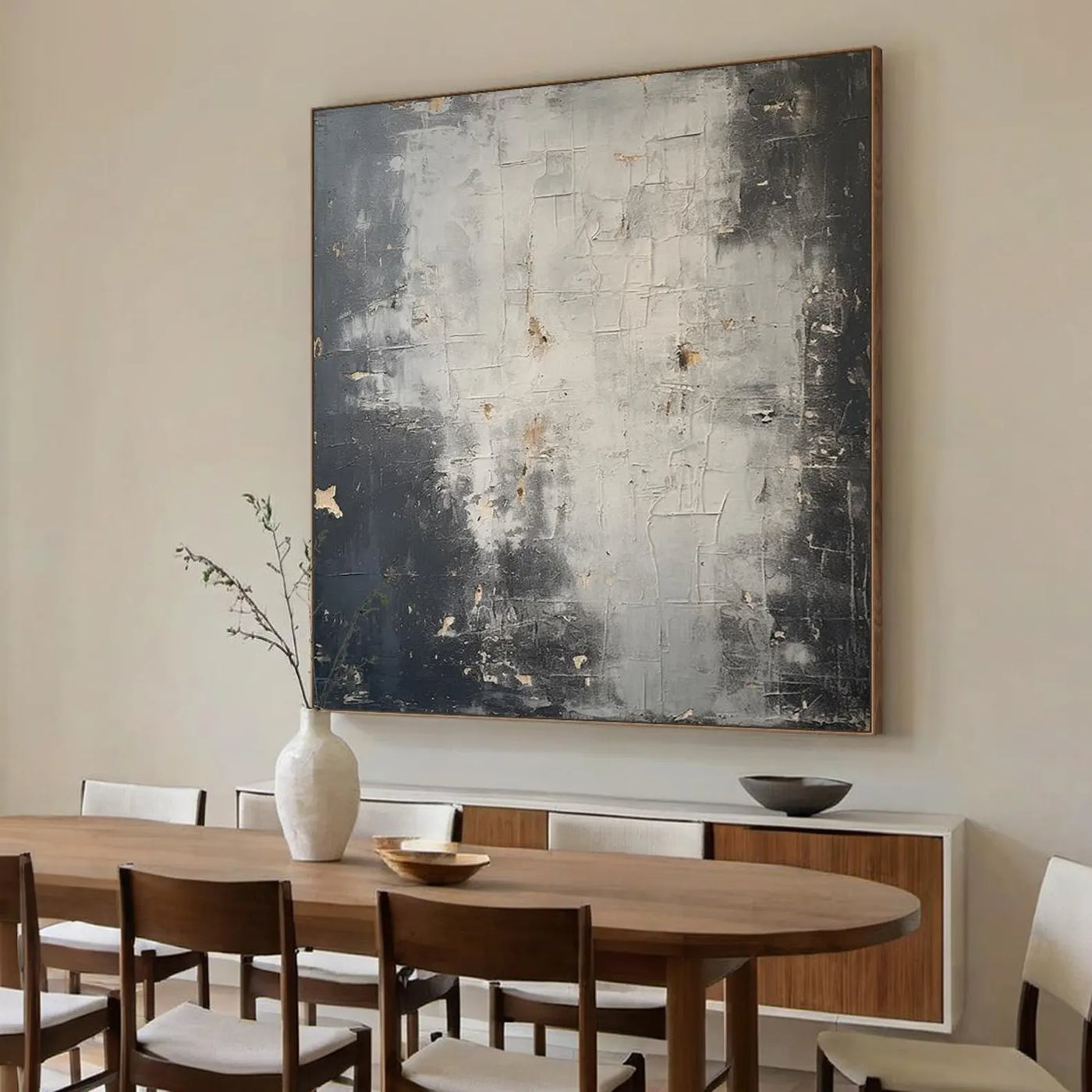 Textured Abstract Depth | Gray Gold