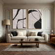 Minimalist Abstract Forms | Black White