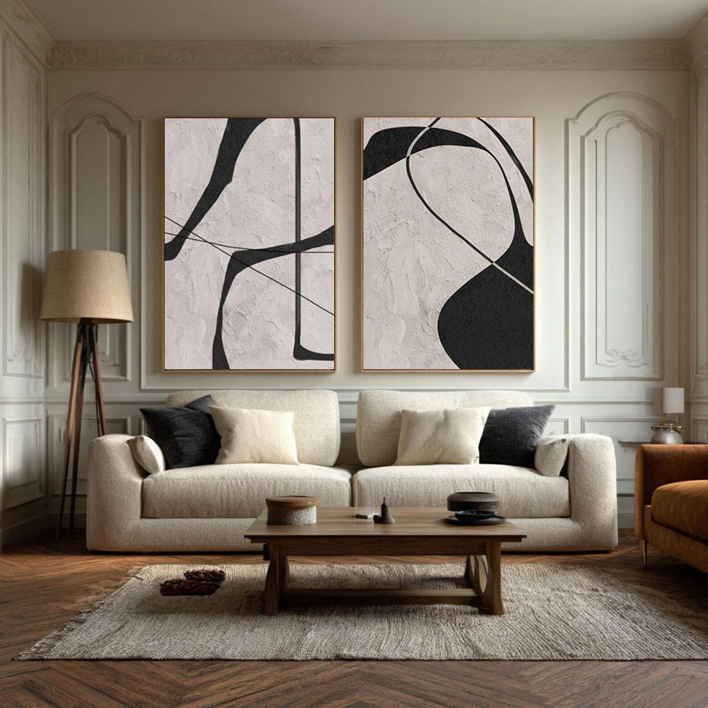 Minimalist Abstract Forms | Black White