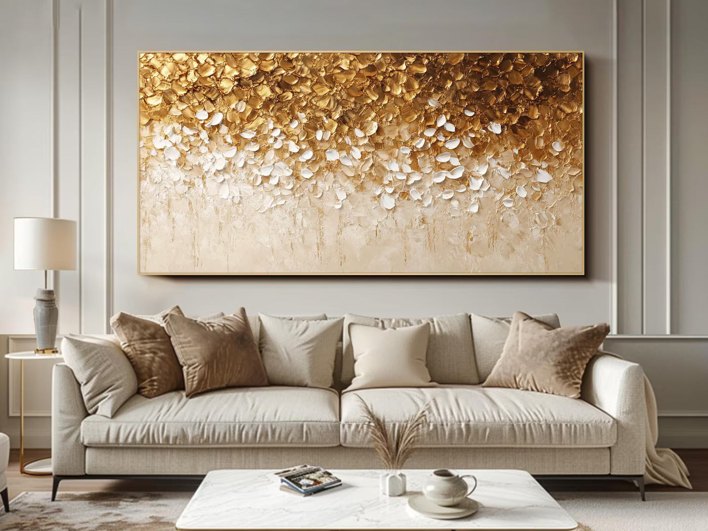 Textured Chryselephantine Opulence | Aureate Petals