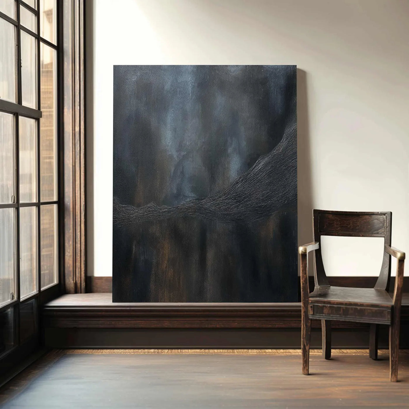 Abstract Dark Textured Art | Rhythmic Depth