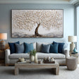 Textured Arbor Opulence | Beige Tree