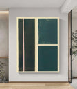 Textured Geometric Elegance | Teal Block