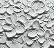 Textured Floral Relief | White Palette
