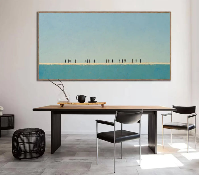 Minimalist Sea-Figure Art | Calm Contemplation