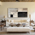 Textured Geometric Contrast | Black Gray