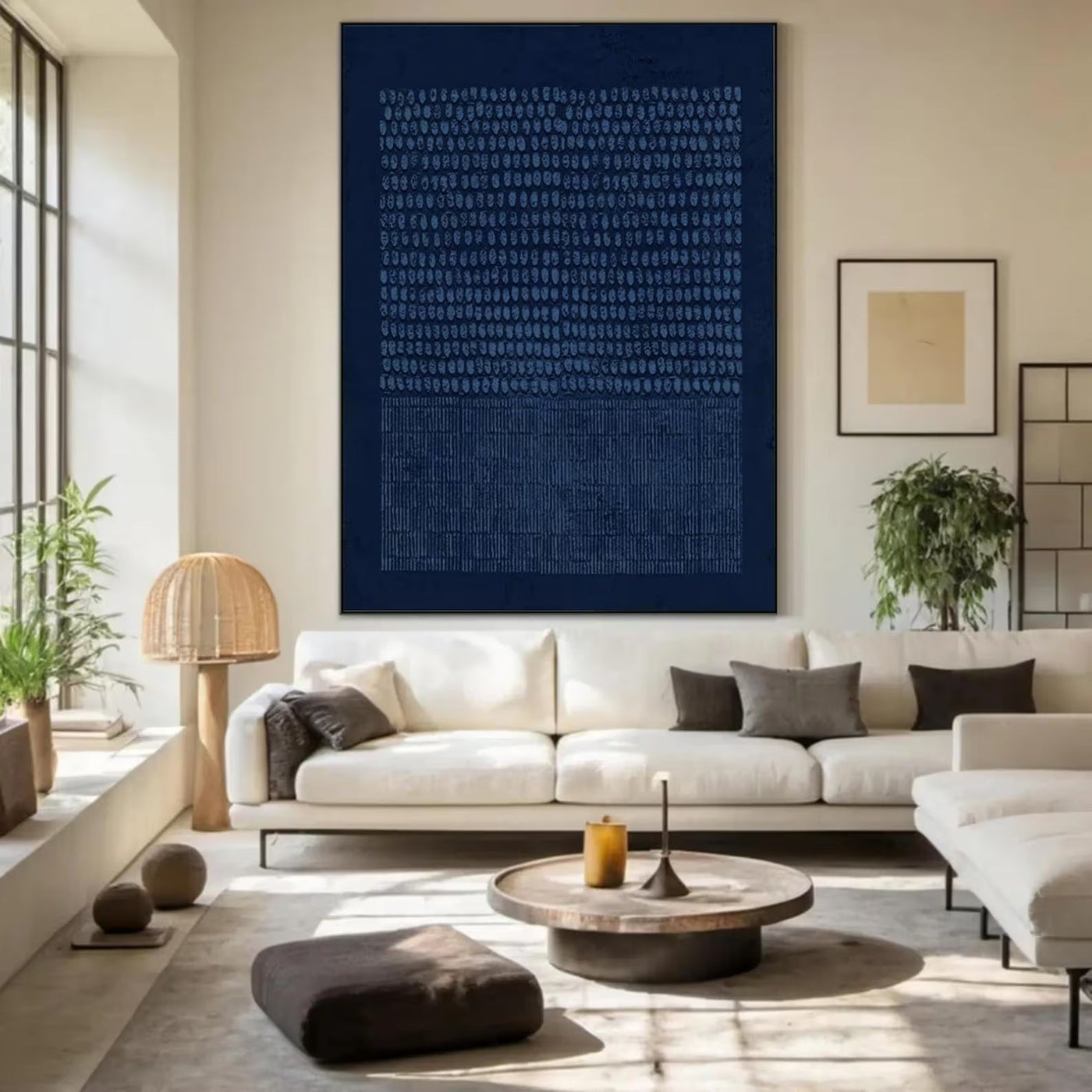 Textured Indigo Abstract | Layered Elegance