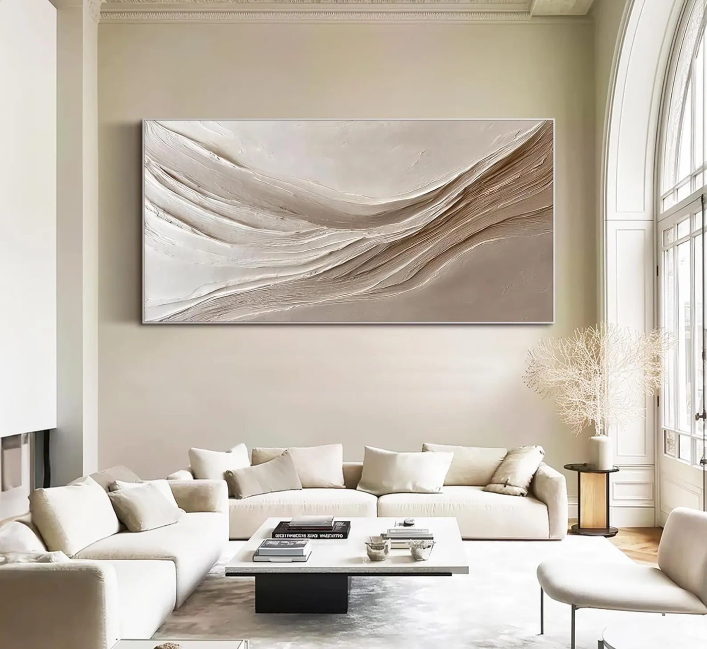 Textured Neutral Minimalist Art | Subtle Flow