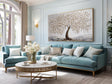 Textured Arbor Opulence | Beige Tree